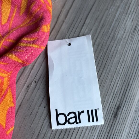 NWT- MSRP $60 Bar III Women Boho Printed High-Rise Wide-Leg Pants Orange Size XL - Picture 4 of 9